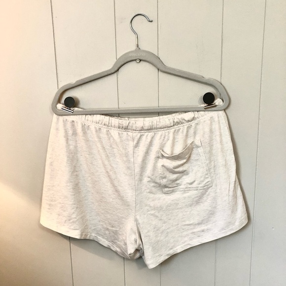 Soma Most Loved Cotton Shorts Pull on Drawstring Elastic Waist Oatmeal Large - Picture 3 of 5